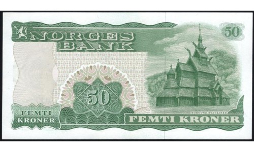 Норвегия 50 крон 1977 год (NORWAY 50 Kroner 1977) P 37d : UNC