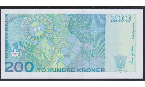 Норвегия 200 крон 1999 (NORWAY 200 Kroner 1999) P 48c: UNC