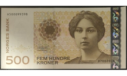 Норвегия 500 крон 2008 (NORWAY 500 Kroner 2008) P 51e : UNC