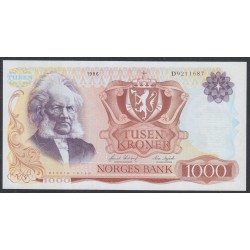 Норвегия 1000 крон 1986 (NORWAY 1000 Kroner 1986) P 40c: UNC--