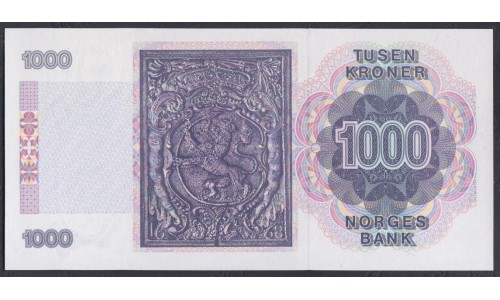 Норвегия 1000 крон 1990 года (NORWAY 1000 Kroner 1990) P 45а: UNC