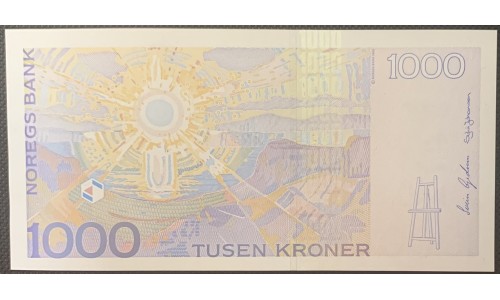 Норвегия 1000 крон 2001 (NORWAY 1000 Kroner 2001) P 52a : UNC