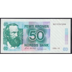 Норвегия 50 крон 1990 год (NORWAY 50 Kroner 1990) P 42е : UNC