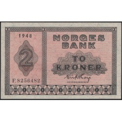 Норвегия 2 кроны 1948 (NORWAY 2 Kroner 1948) P 16b : UNC