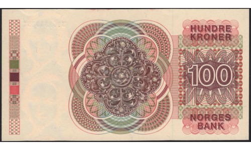 Норвегия 100 крон 1988 (NORWAY 100 Kroner 1988) P 43d: UNC