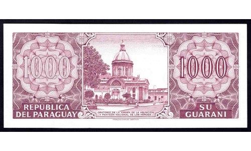 Парагвай 1000 гуарани 2003 г. (PARAGUAY 1000 Guaraníes 2003) P201b:Unc
