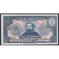 Парагвай 5 гуарани 1943 года, НЕЧАСТЫЕ (PARAGUAY 5 Guaranís 1943) P 179(2): UNC