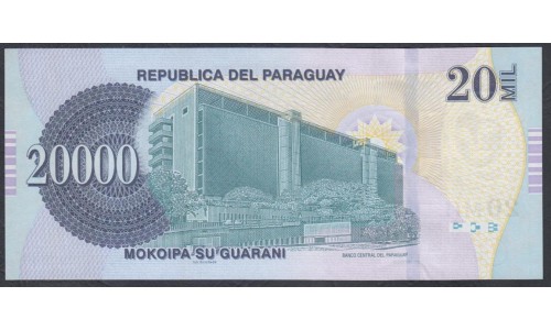 Парагвай 20000 гуарани 2013 г. (PARAGUAY 20000 Guaraníes 2013) P 235: UNC