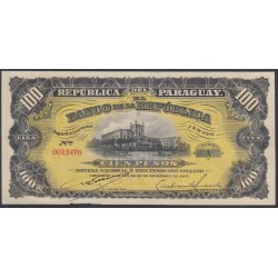 Парагвай 100 песо 1907 г. (PARAGUAY 100 Pesos 1907) P159:Unc