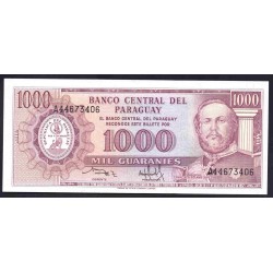Парагвай 1000 гуарани L. 25.03.1952 (1982 г.) (PARAGUAY 1000 Guaraníes L. 25.03.1952 (1982)) P 207(3): UNC