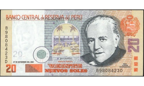 Перу 20 солей 2001 (PERU 20 Nuevos Soles 2001) P 176a: UNC