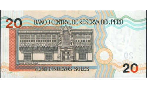Перу 20 солей 2001 (PERU 20 Nuevos Soles 2001) P 176a: UNC