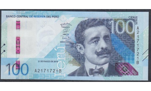 Перу 100 солей 2019 г. (PERU 100 Nuevos Soles 2019) P W199: UNC