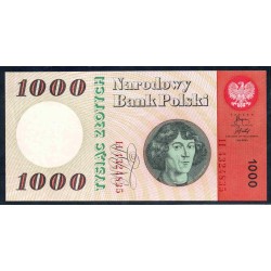 Польша 1000 злотых 1965 г. (POLAND 1000 Złotych 1965) P 141а: UNC