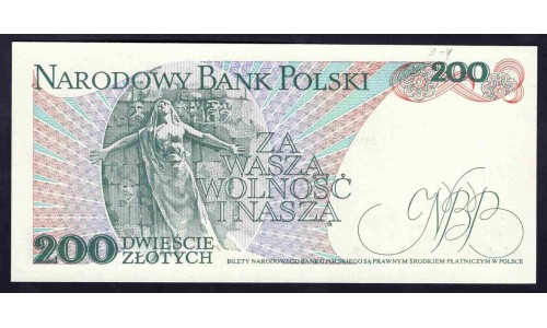 Польша 200 злотых 1988 г. (POLAND 200 Złotych 1988) P 144с: UNC