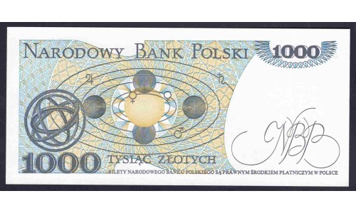 Польша 1000 злотых 1982 г. (POLAND 1000 Złotych 1982) P 146с: UNC