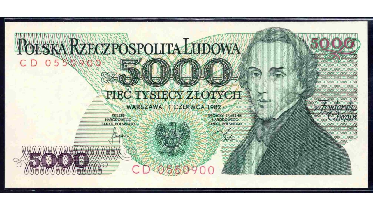 9 злотых в рублях. 5000 Злотых 1982. Pick #150а (Польша). 5000 Злотых. Купюра 1000 злотых Польша 1982. Польша 100 злотых 1988 банкнота.