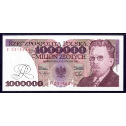 Польша 1 миллион злотых 1991 года (POLAND 1.000.000 Złotych 1991) P 157: UNC