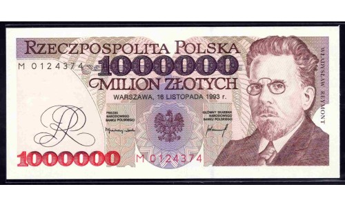 Польша 1 миллион злотых 1993 г. (POLAND 1.000.000 Złotych 1993) P 162: UNC