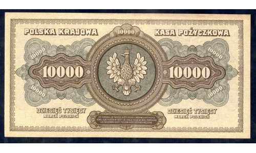 Польша 10000 марок 1922 г. (POLAND 10000 Marek Polskich 1922) Р 32: XF/aUNC