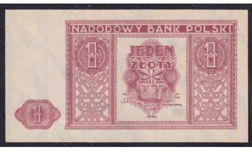 Польша 1 злотый 1946 года (POLAND 1 Złoty 1946) P 123: UNC