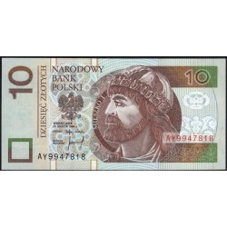 Польша 10 злотых 1994 года, серия AS (POLAND 10 Złotych 1994) Р 173 : UNC