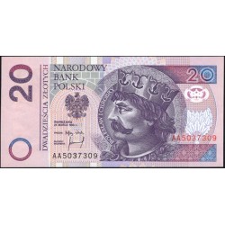Польша 20 злотых 1994 года, серия AA (POLAND 20 Złotych 1994) Р 174 : UNC