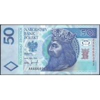 Польша 50 злотых 1994 года, серия AA (POLAND 50 Złotych 1994) Р 175 : UNC