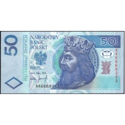 Польша 50 злотых 1994 года, серия AA (POLAND 50 Złotych 1994) Р 175 : UNC