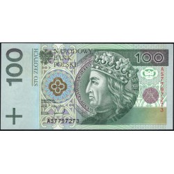 Польша 100 злотых 1994 года, серия AS (POLAND 100 Złotych 1994) Р 176 : UNC