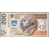 Польша 200 злотых 1994 года, серия AA (POLAND 200 Złotych 1994) P 177а : UNC