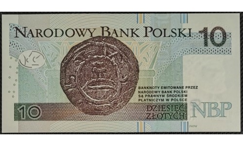Польша 10 злотых 2012  (POLAND 10 Złotych 2012) P 183a : UNC