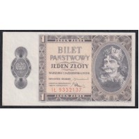 Польша 1 злотый 01.10.1938 года, IL 9332137, ПРОСТО РАРИТЕТ!!! (POLAND 1 Złoty 0.1.10.1938, Ministerstwo Skarbu (Ministry of Finance)) Р 50: UNC-