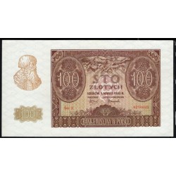 Польша 100 злотых 1940 года (POLAND 100 Złotych 1940) Р 97: UNC