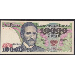 Польша 10000 злотых 1987 г. (POLAND 10000 Złotych 1987) P 151а: UNC
