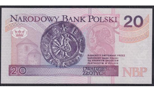 Польша 20 злотых 1994 года, DM8722255 (POLAND 20 Złotych 1994) Р 174: UNC