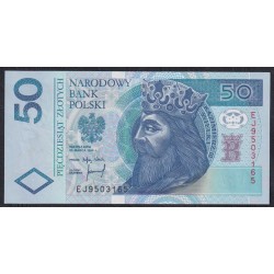 Польша 50 злотых 1994 года, EJ9503165 (POLAND 50 Złotych 1994) Р 175: UNC