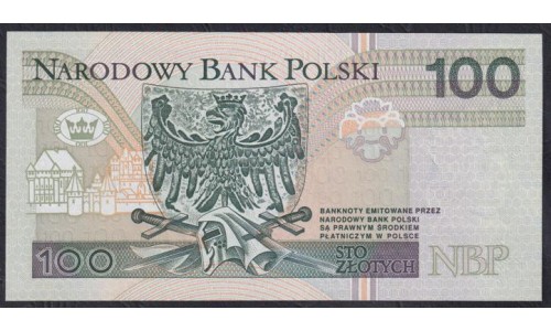 Польша 100 злотых 1994 года,  (POLAND 100 Złotych 1994) Р 176: UNC
