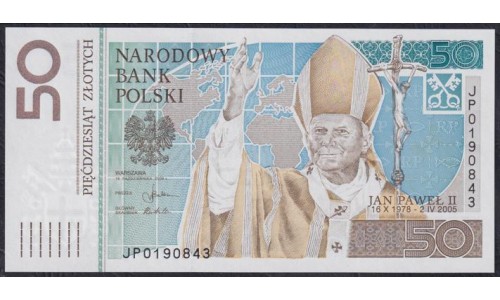 Польша 50 злотых 2006 года, JP0190843 (POLAND 50 Złotych 2006) Р 178 : UNC