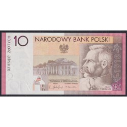 Польша 10 злотых 2008 года, Юбилейные без Буклета (POLAND 10 Złotych 2008) P 179: UNC