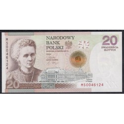 Польша 20 злотых 2011 года, 100 лет со дня вручения Нобелевской премии Марии Кюри, без Буклета (POLAND 20 Złotych 2011) P А184: UNC 