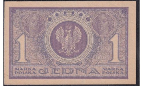 Польша 1 марка 1919 года (POLAND 1 Marka Polska 1919) P 19:  UNC