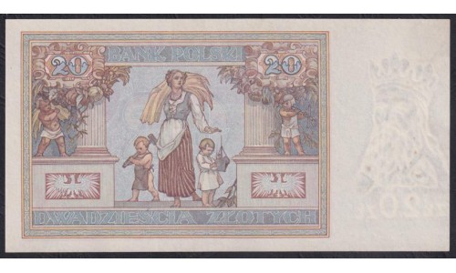 Польша 20 злотых 1931 года, НЕЧАСТЫЕ (POLAND 20 Złotych 1931) Р 73: XF+++