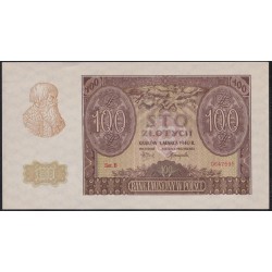 Польша 100 злотых 1940 года (POLAND 100 Złotych 1940) Р 97: UNC