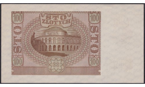 Польша 100 злотых 1940 года (POLAND 100 Złotych 1940) Р 97: UNC