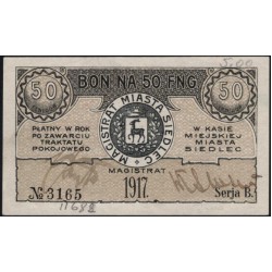 Польша, Седлецкая губерния 50 фенигов 1917 (Poland, Siedlec 50 fenigow 1917) : UNC