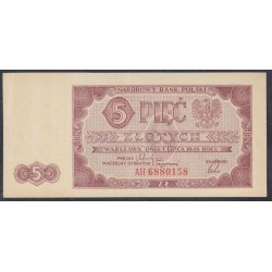 Польша 5 злотых 1948 г. (POLAND 5 Złote 1948) P 135: aUNC