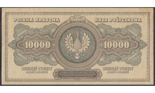 Польша 10000 марок 1922 г. (POLAND 10000 Marek Polskich 1922) Р 32: VF/XF