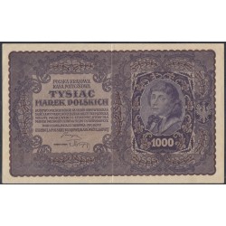 Польша 1000 марок 1919 г. (POLAND 1000 Marek Polskich 1919) P 29: XF