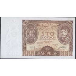 Польша 100 злотых 1934 года, Серия BH (POLAND 100 Złotych 1934) Р 75b: UNC--